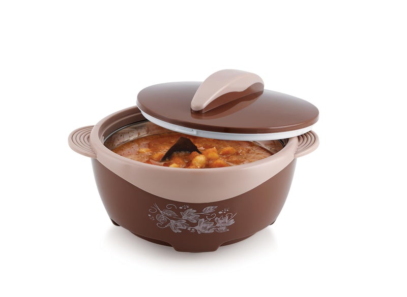 LIZA Domina 2PC Casserole andBottle Set Round PU Insulated Inner Stainless Steel | Gift Set | 1500ml Casserole with Lid & Knob and 540ml Water Bottle | BPA Free | Confident Grip Handle | (BROWN) - Image 3