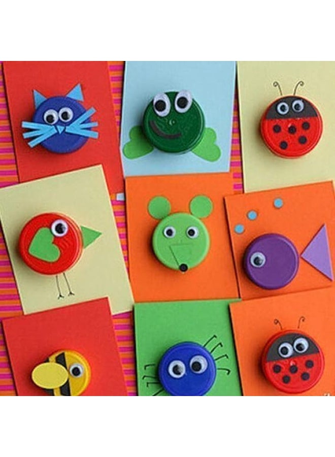 Googly Eyes Set of 600 Pieces in Assorted Sizes for Crafts, Scrapbooking, and Classroom Decorations; Round Plastic Eyes 8mm, 10mm, 12mm, 15mm - Image 4