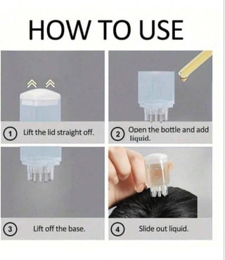 Hair Oil Applicator Comb, Smooth Root Comb Applicator Bottle For Scalp Oil, A... - view 5
