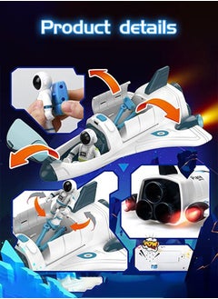 GROIC Space Shuttle Toys for Kids, Electric Light & Music Space Toys with Astronaut Figures, Spaceship Space Rocket Toys for Boy Girls Birthday  - Image 3