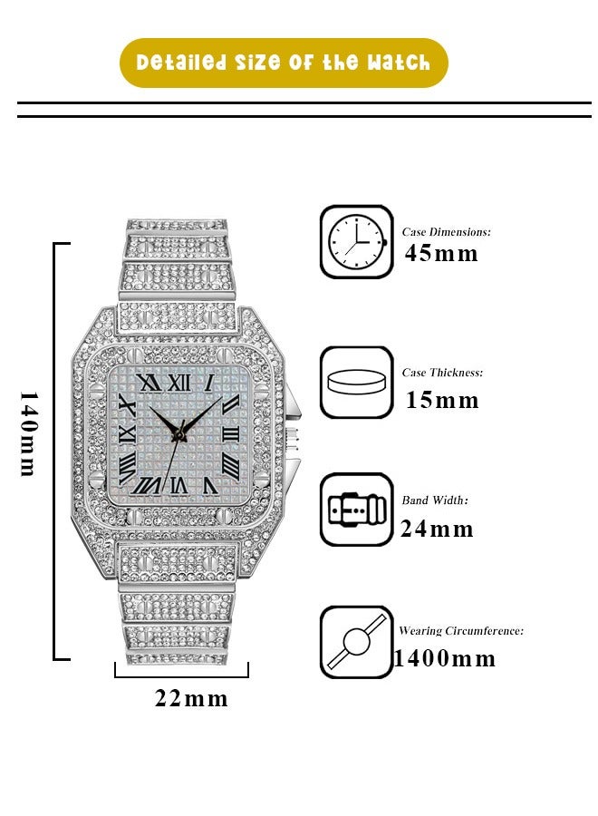 إكس أس في أو مجموعة من قطعتين -ساعة يد بلورية كوارتز متلألئة -ساعة إضافية لامعة من الألماس -شريط من الكروم -تأتي مع سوار مماثل -هدية عيد ميلاد لسيدة شابة - Image 5