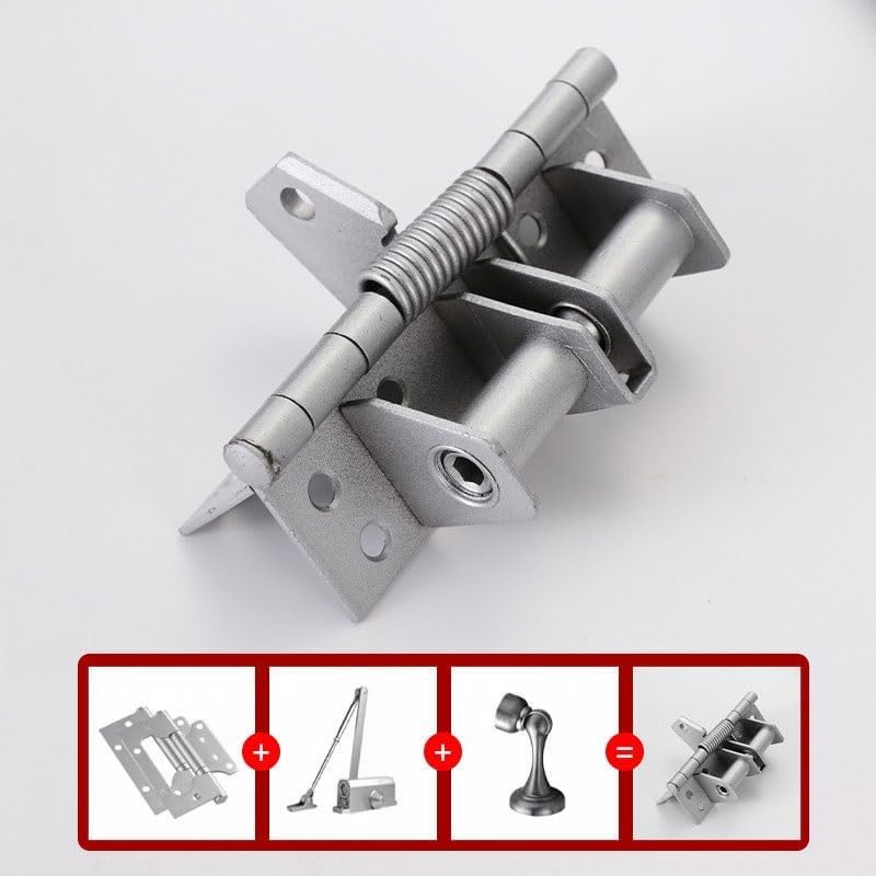 PAXCOO PAXCOO 90 Automatic Closing Hinge Door Closer Residential Hinges Heavy Duty auto Close Door Hinges Small Spring Loaded Hinges Door Spring Heavy Duty Hinges Spring Hinge Iron fold Suite limiters  - Image 2