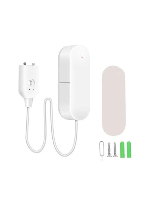 Water Leak Alarm, WiFi Water Detection Sensor APP Push Record Support Amazon Alexa Google Home, Can Be Installed in The Kitchen / Living Room / Toilet