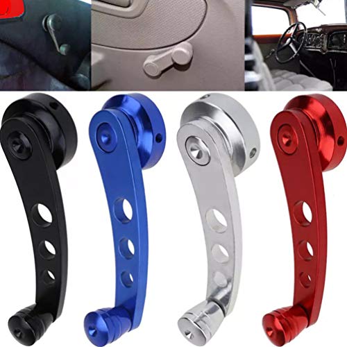 Veemoon Car Window Handle Set Window Crank Handle Winder Riser Replacement Handles with Mounting Hardware Car Accessories Red - Image 2