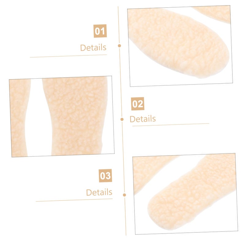 Wool Winter Insoles Warm Comfortable Replacement Shoe Pads 3 Pairs For Boys Girls - Image 4