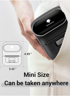 phomemo Phomemo M110 Portable Bluetooth Thermal Mini Label Maker Machine, Sticker Maker, Barcode Printer for Clothing, Jewelry, Retail, Mailing, Compatible with Android & iOS System (Black)  - Image 5
