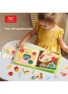 Generic Cognitive Tear Book Baby Cloth Book Baby Toy 0-1 Year Old Montessori Early Childhood Education Busy Book Hand Tear Book-Color:Tear Off And Paste Cloth Book  - Image 2