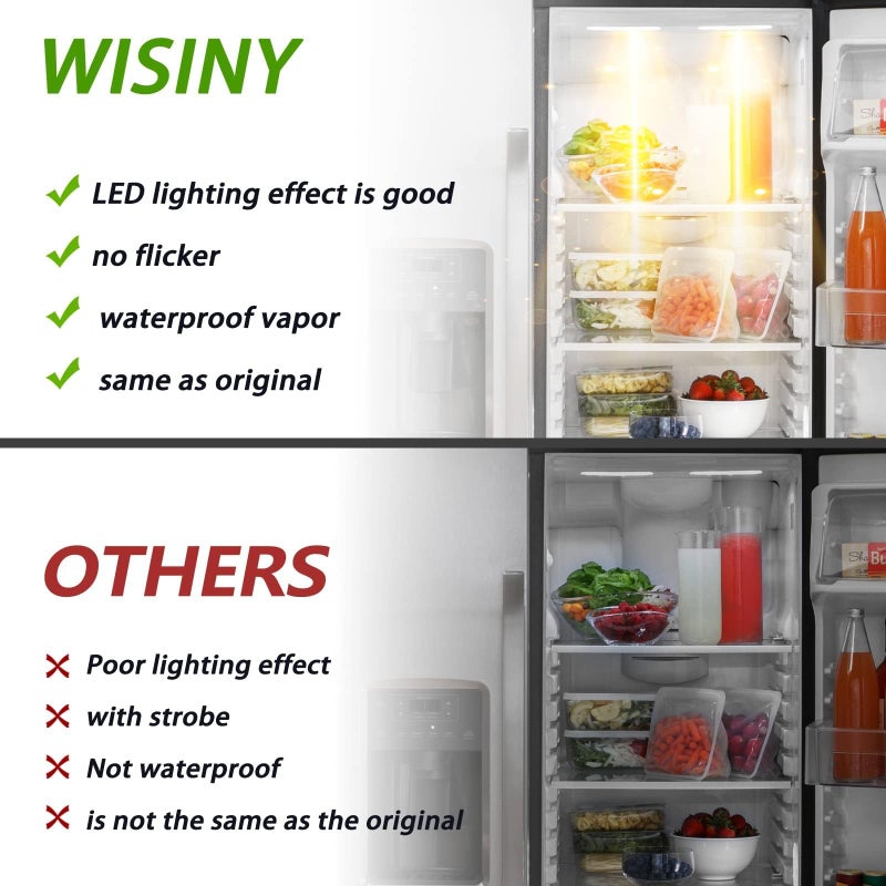 WISINY WR55X26671 Refrigerators LED Light Board 2PCS Compatible for GE LED Refrigerators Light Bulb GE Freezer Light Bulb Replacement PS11767930 AP6035586 4468532 EAP11767930 LED3344588 - Image 4