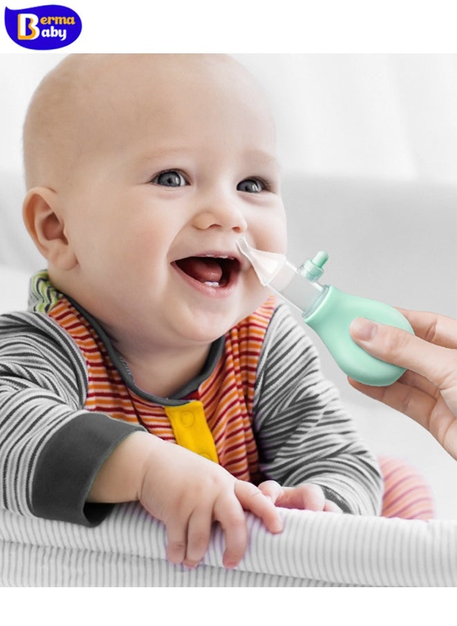 Berma Baby Nasal washer, silicone nasal aspirator, premium anti-reflux nasal cleaner, manual nasal aspirator with portable case and nasal cleaning tweezers for relieving nasal congestion in infants and young children  - Image 3