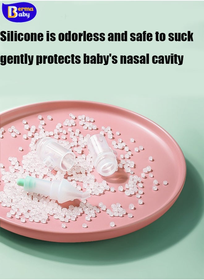 Berma Baby Nasal washer, silicone nasal aspirator, premium anti-reflux nasal cleaner, manual nasal aspirator with portable case and nasal cleaning tweezers for relieving nasal congestion in infants and young children  - Image 5
