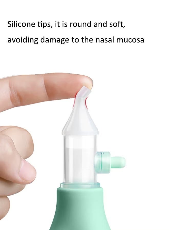 Berma Baby Nasal washer, silicone nasal aspirator premium anti-reflux nasal cleaner, manual nasal aspirator with portable case and nasal cleaning tweezers for relieving nasal congestion in infants and young children - Image 5
