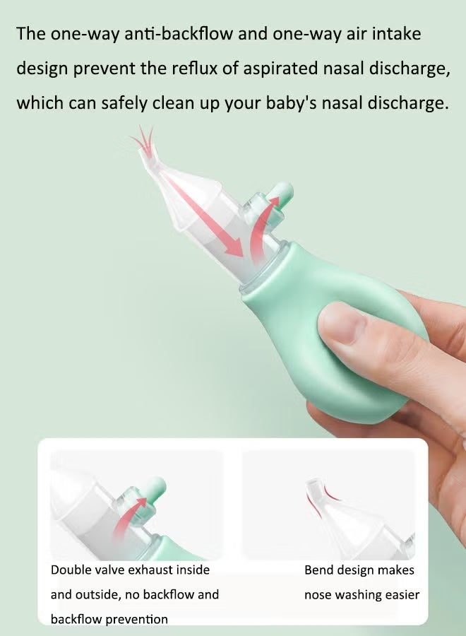Berma Baby Nasal washer, silicone nasal aspirator premium anti-reflux nasal cleaner, manual nasal aspirator with portable case and nasal cleaning tweezers for relieving nasal congestion in infants and young children - Image 3