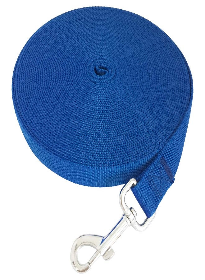 TAIDA 20ft 30ft 40ft 50ft Nylon Long Training Dog Leash for Small Medium Large Dogs, Long leashes Dog/Puppy Lead for Obedience Recall Training, Camping, or Backyard, 1 inch Wide (40 Foot, Blue) - Image 3