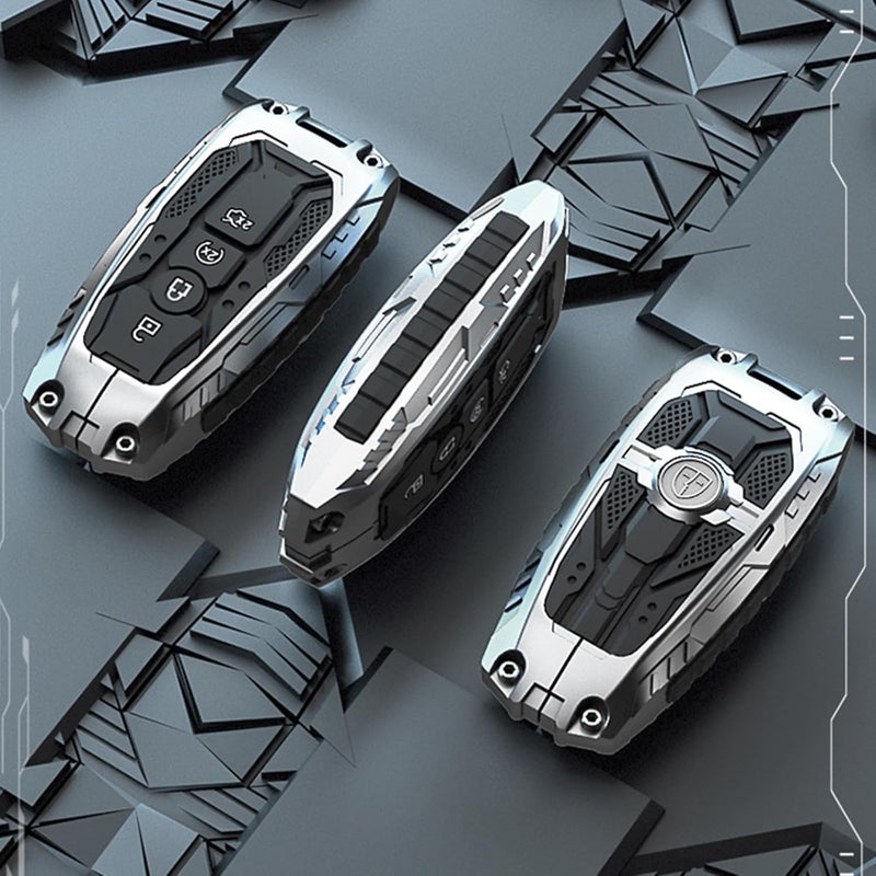 Zinc Alloy Ford Key Protector - Intricate Engraved Design Black Metal Key Cover for Ford Fusion Explorer Escape Edge Mustang Raptor F150 F250 F350 F450 F550 Owners - Image 5