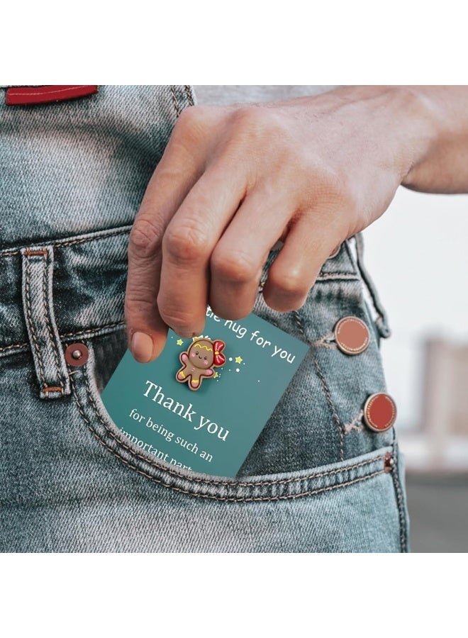 مجموعة من 5 قطع من عناق الجيب لعيد الميلاد - عناق جيب احتفالي من الراتنج للأصدقاء والأطفال، بطاقات تهنئة وبركات للعطلات، هدايا للتعبير عن الامتنان مع بطاقات مصاحبة، زينة عيد الميلاد - Image 5