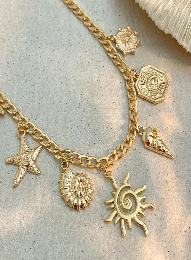 xinxingin Beach Jewellery for Women, Vintage Shell Necklace, Sea Shell Starfish Pendant, Elegant Beach Necklace for Women, Perfect for Beach Parties, Casual Outings, Gifting - Image 5
