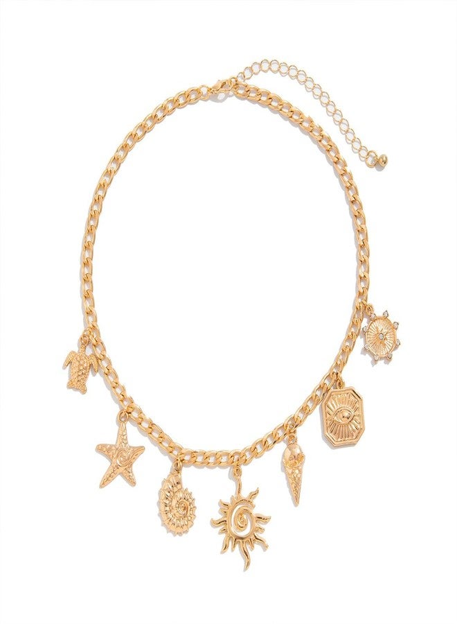 xinxingin Beach Jewellery for Women, Vintage Shell Necklace, Sea Shell Starfish Pendant, Elegant Beach Necklace for Women, Perfect for Beach Parties, Casual Outings, Gifting - Image 1