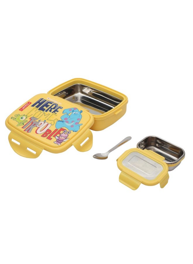JAYPEE Steel Tek Jr. Insulated Lunch Box Disney, Yellow, 400 ml | Airtight Tiffin Box for School Kids Inner Stainless Steel Mini Box | Bpa Free - Image 3