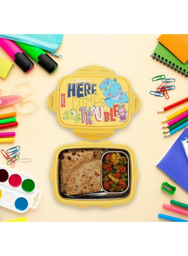 JAYPEE Steel Tek Jr. Insulated Lunch Box Disney, Yellow, 400 ml | Airtight Tiffin Box for School Kids Inner Stainless Steel Mini Box | Bpa Free - Image 2