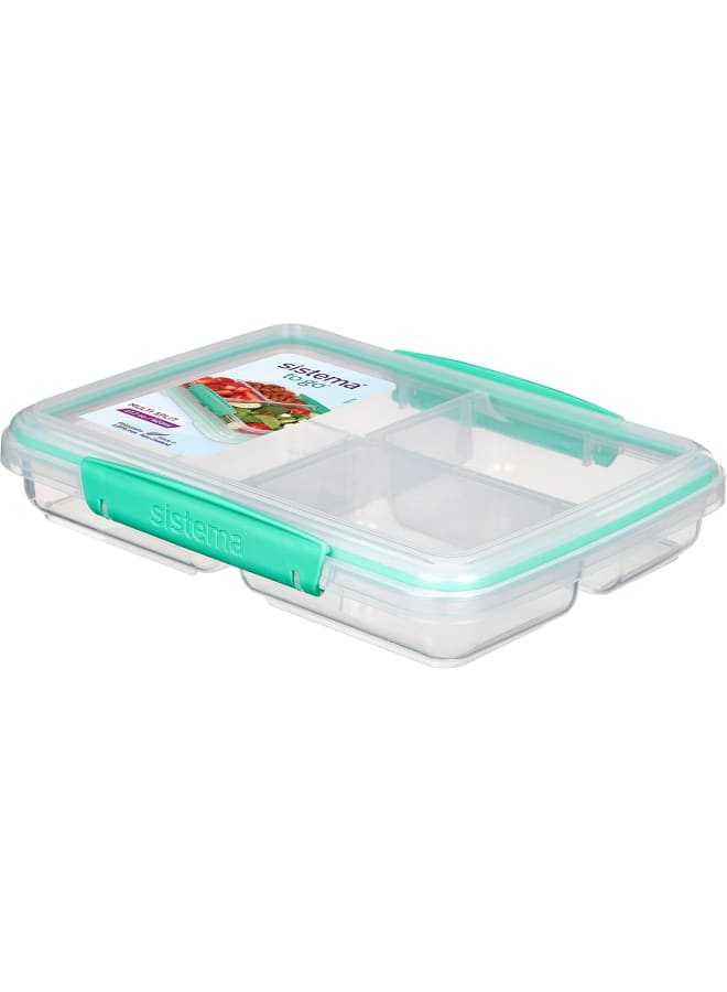 Sistema 820Ml Multi Split To Go Tri, (Minty Teal, Ocean Blue) - Image 1