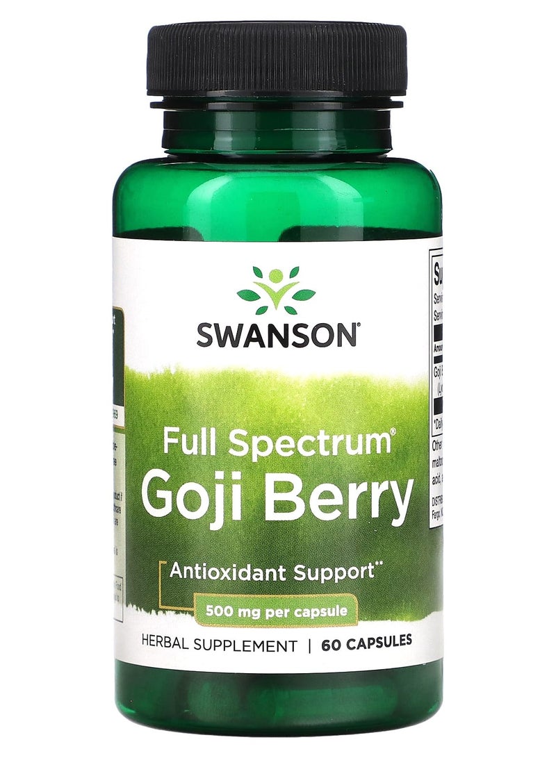Full Spectrum Goji Berry, 500 mg, 60 Capsules