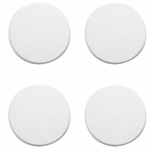 Wideskall® White Round Door Knob Wall Shield Self Adhesive Protector (3" inch Standard Size, 4.0, Count) - Image 1