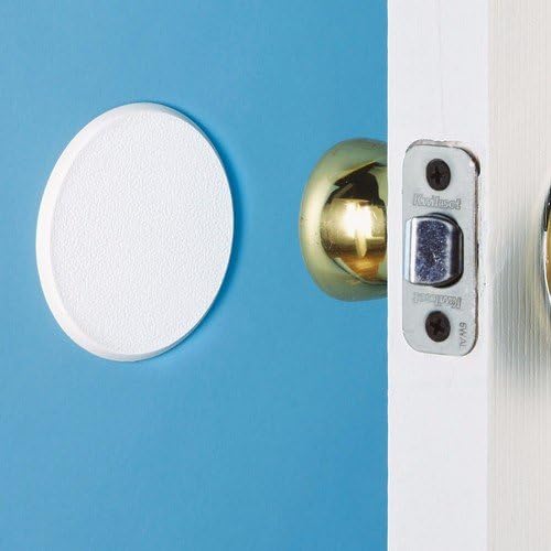 Wideskall® White Round Door Knob Wall Shield Self Adhesive Protector (3" inch Standard Size, 4.0, Count) - Image 3
