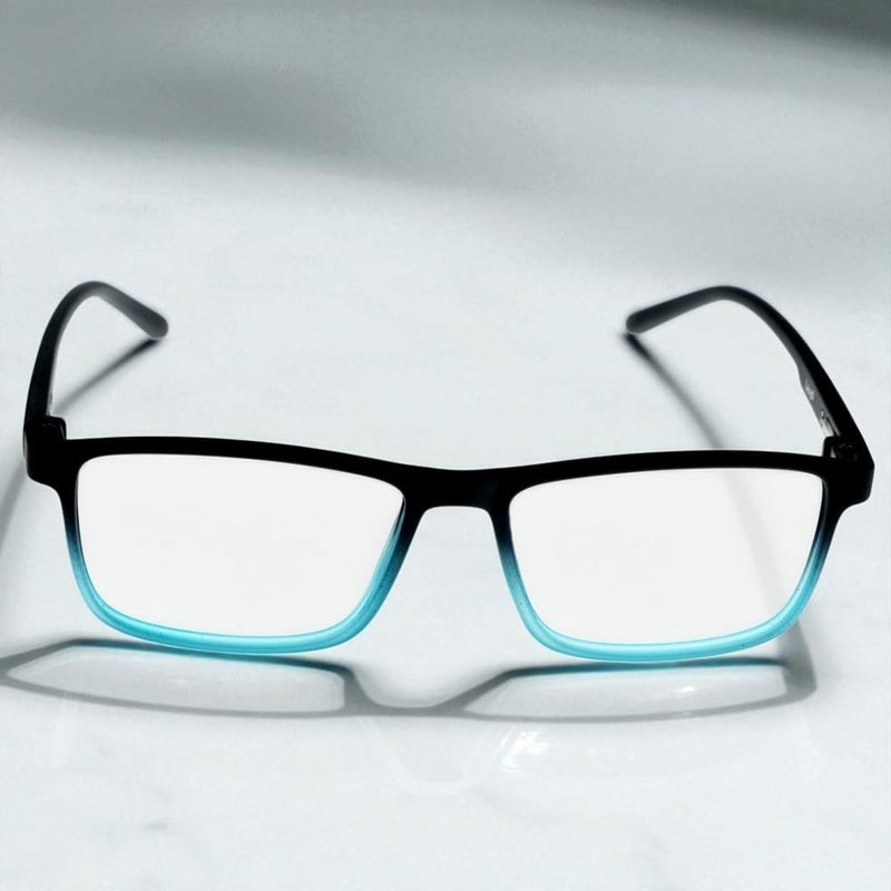 LENS+ Lensplus Rectangle TR Full Rim Eyeglasses with Blue Cut Lightweight Unisex Eyewear for Men & Women | Stylish Computer & Daily Use Frame - Image 2