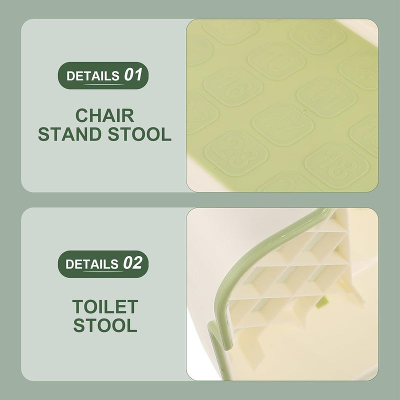 FUNOMOCYA Step Stool with Handles for Bathroom and Kitchen, Non-Slip Pp Potty Training Stool with Wear-Resistant Multifunctional Design and Adorable Cartoon Style for Boys and - Image 3