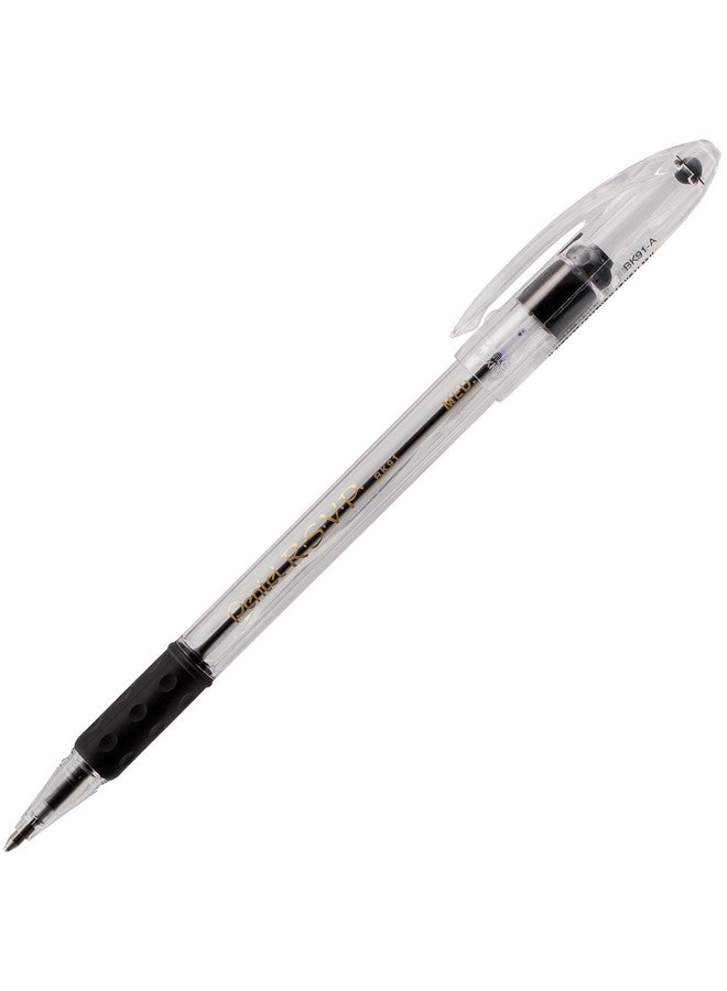 بنتل قلم حبر جاف Pentel RSVP، (1.0 مم)، خط متوسط، حبر أسود، عبوة من 5 قطع (BK91BP5A) - Image 2