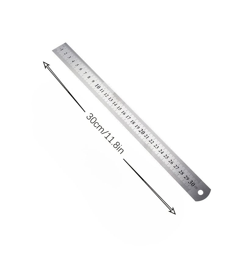 Metal Ruler with Transparent Scale for Office Engineering and Student Exam - Image 2