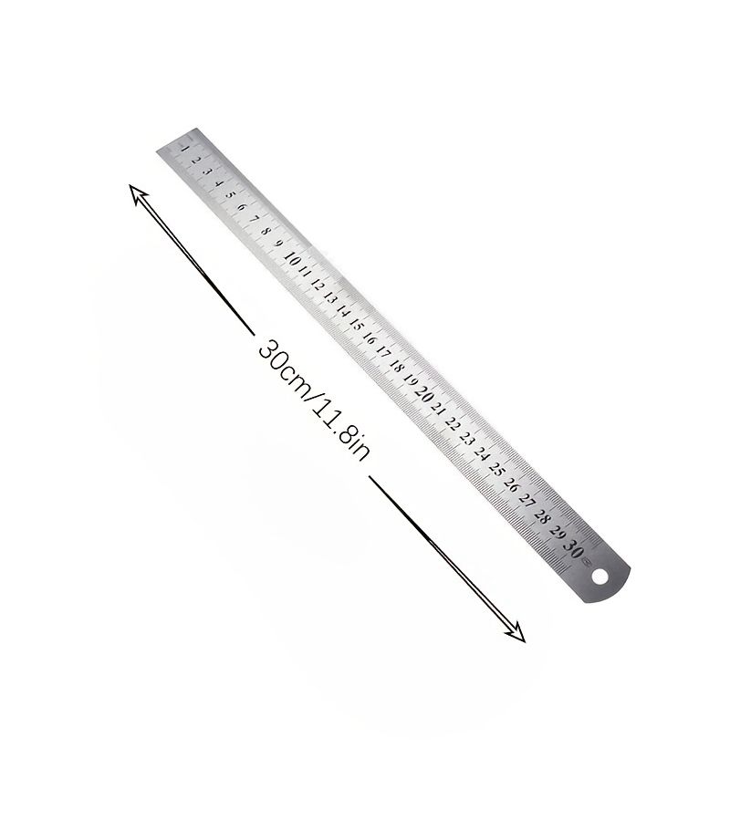 Metal Ruler with Transparent Scale for Office Engineering and Student Exam - Image 3