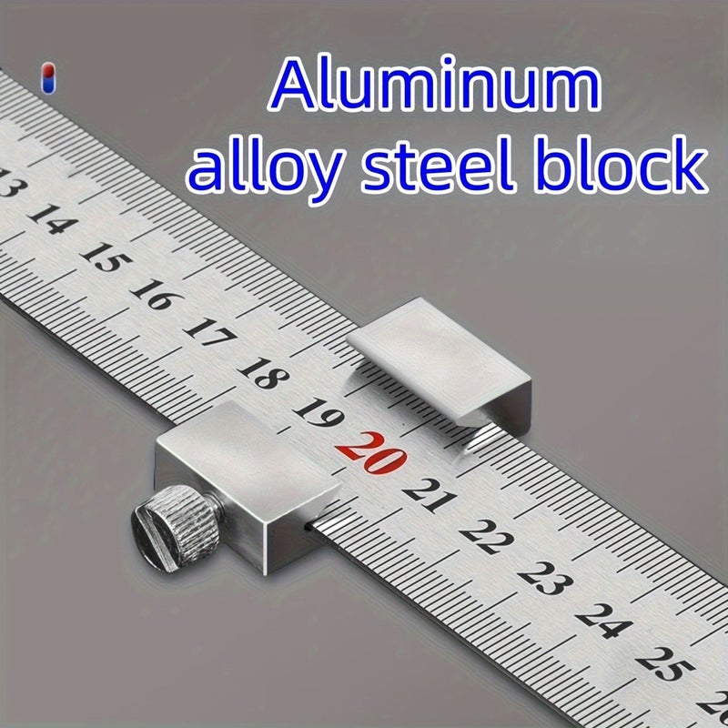 Metal Ruler with Transparent Scale for Office Engineering and Student Exam - Image 1
