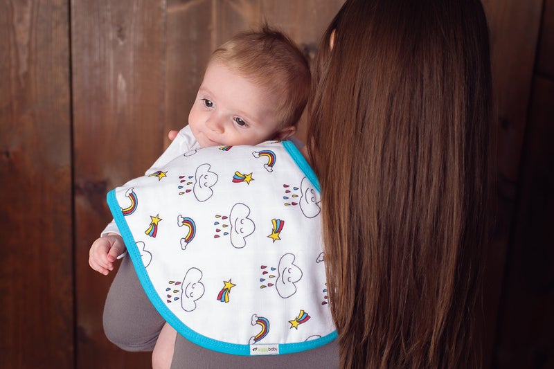Ziggy Baby مناديل زيجى بيبي القابلة للغسل، مجموعة بربى (3 قطع) يونيكورن، قوس قزح، كعكة - Image 2