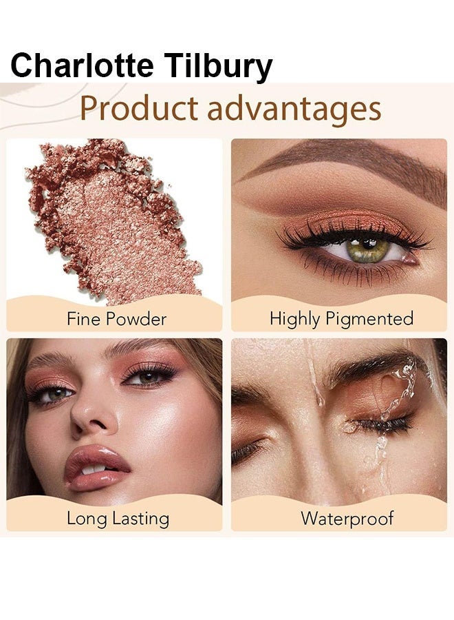 Charlotte Tilbury Luxury Palette Eyeshadow - Shimmer, Metallic & Satin Matte Eyeshadow Quad With A Rich Powder Formula - Includes 4 Complementary Shades, Pillow Talk - Image 5
