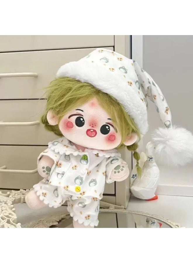 Cute Pajamas Series 20cm Doll Doll Doll Cotton Doll Clothes Attribute Suit In Stock-Specifications:20cm (baby Clothes Only)-Color:Little Frog Style (top + Pants) - Image 1