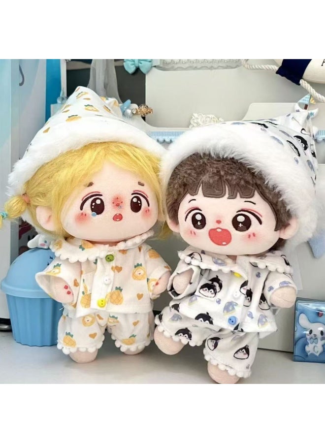 Cute Pajamas Series 20cm Doll Doll Doll Cotton Doll Clothes Attribute Suit In Stock-Specifications:20cm (baby Clothes Only)-Color:Little Frog Style (top + Pants) - Image 5