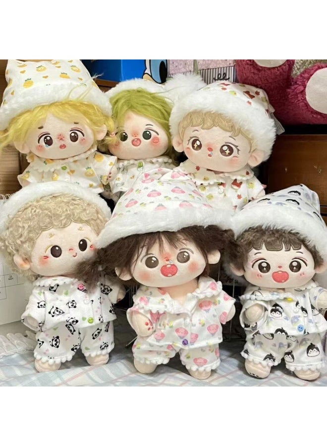 Cute Pajamas Series 20cm Doll Doll Doll Cotton Doll Clothes Attribute Suit In Stock-Specifications:20cm (baby Clothes Only)-Color:Little Frog Style (top + Pants) - Image 3