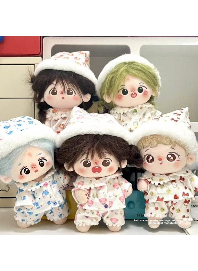 Cute Pajamas Series 20cm Doll Doll Doll Cotton Doll Clothes Attribute Suit In Stock-Specifications:20cm (baby Clothes Only)-Color:Little Frog Style (top + Pants) - Image 2