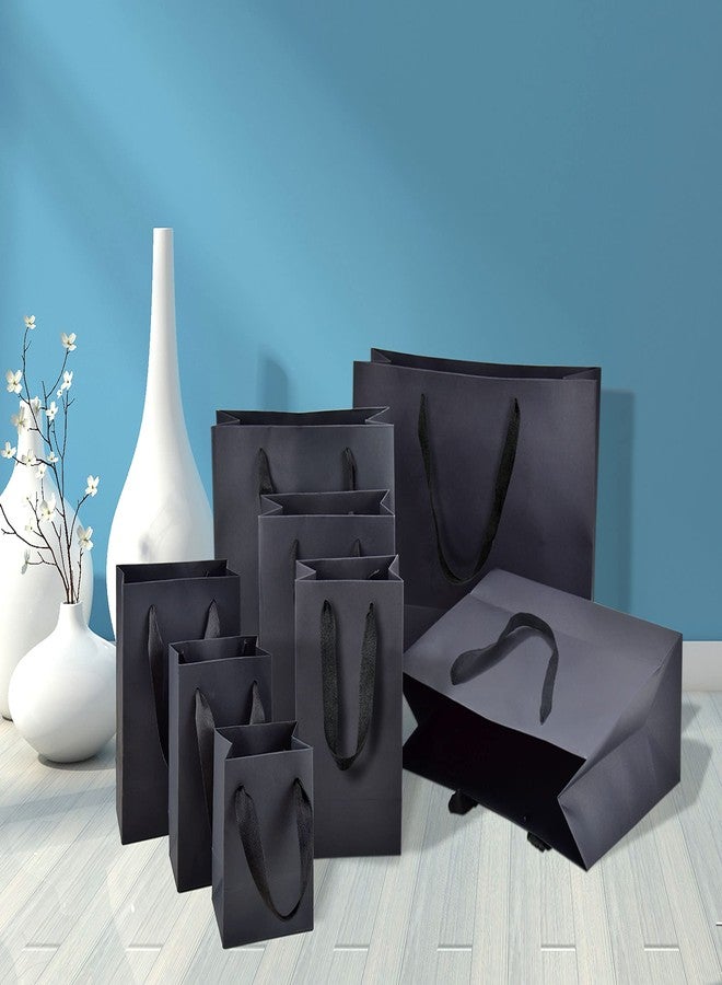 HUAPRINT 30 Pack Black Gift Bags with Ribbon Handles,4x2.75x4.5 inch Paper Bag Bulk for Shopping Party Favor Merchandise Business Wedding Craft Retail Holiday - Image 5