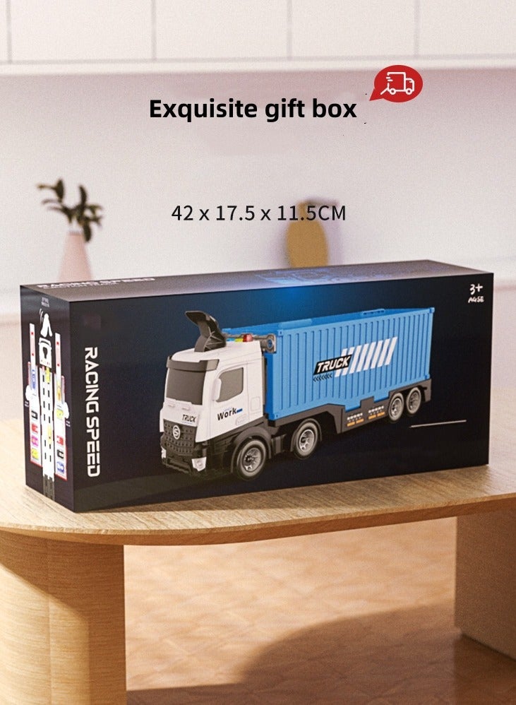 Transport track transforming toy car for boys and girls over 3 years old car toy set container truck toy with 8 alloy cars vehicle toy set - Image 1