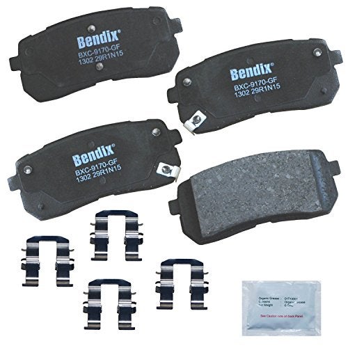 Bendix Priority1 CFC1302 Ceramic Rear Brake Pads for Hyundai Veracruz 2012-2007, Kia Sedona 2019-2015 - Image 1