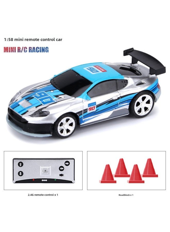 Strictly Select 2.4G Mini Coke Can Power Induction Four-way Remote Control Racing APP Dual-mode Car Toy Model-Color:Silver  - Image 1