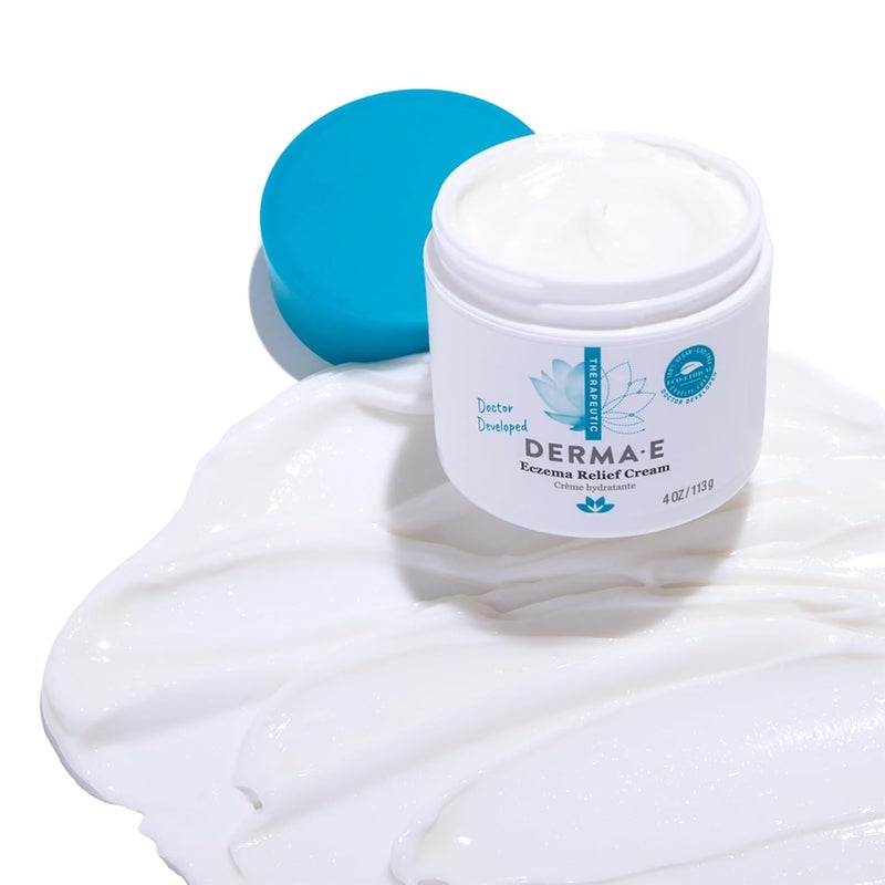 derma-e Eczema Relief Cream – All Natural Itch Relief – Soothing, Relieves Flaky, Scaly and Dry Skin - Antioxidant-Rich Topical Eczema and Psoriasis Cream, 4oz - Image 5