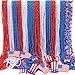 Moon Boat 100PCS 4th of July Accessories Necklaces Blue White and Red Beads Bulk Patriotic Party Independence Memorial Day Favors Toys Decorations - Image 3