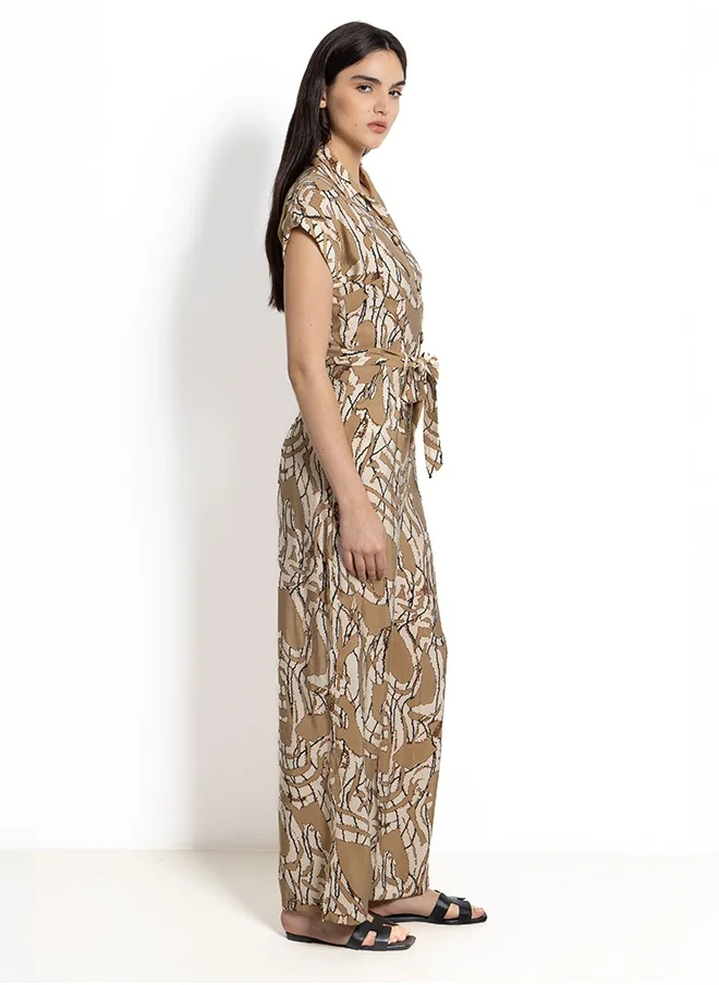 الأشكال   ABSTRACT PRINT JUMPSUIT