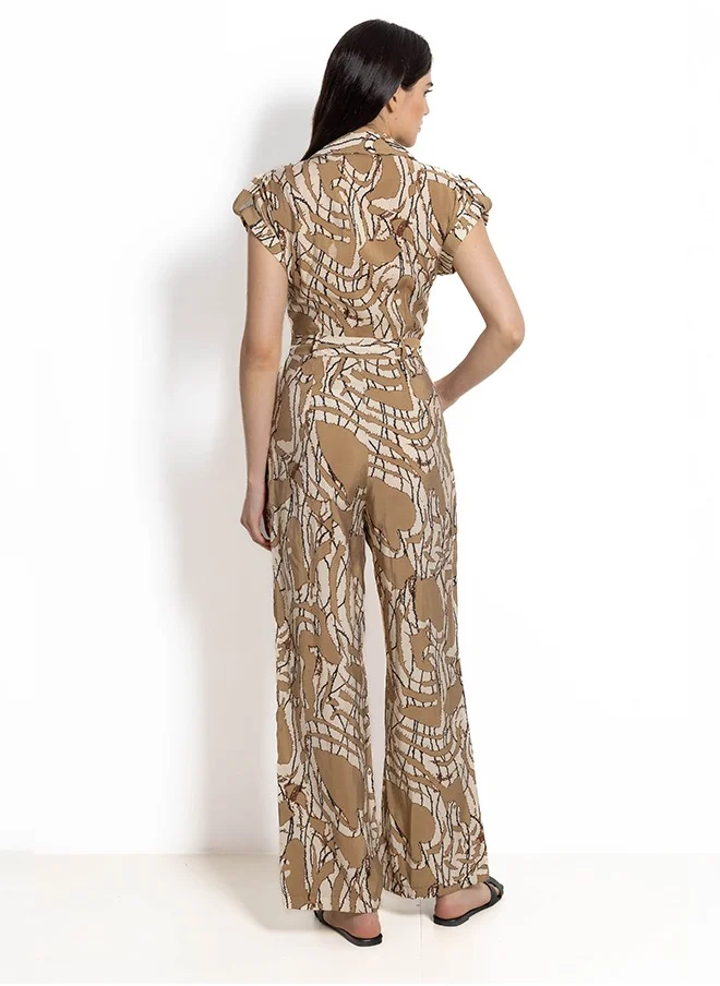 الأشكال   ABSTRACT PRINT JUMPSUIT