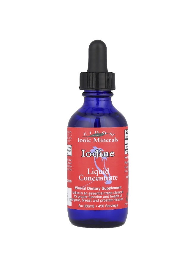 Eidon Ionic Minerals, Iodine, Liquid Concentrate, 226 mcg,  2 oz (60 ml) (Packaging may vary)
