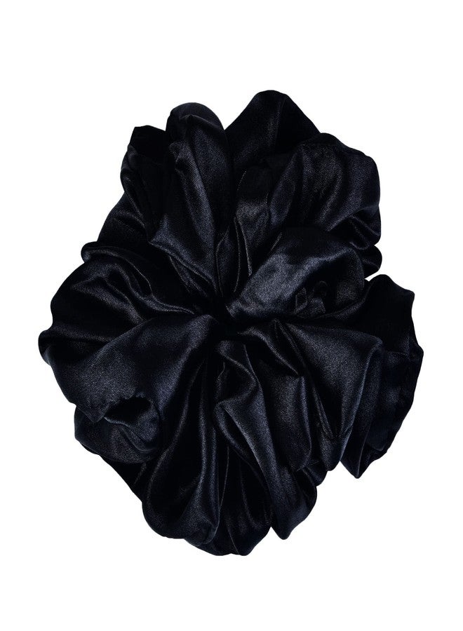 Nnr Premium Hijab Hair Scrunchies, Volume Scrunchies For Girls And Women,Pack Of 2 Pcs - Black/Golden - Image 4