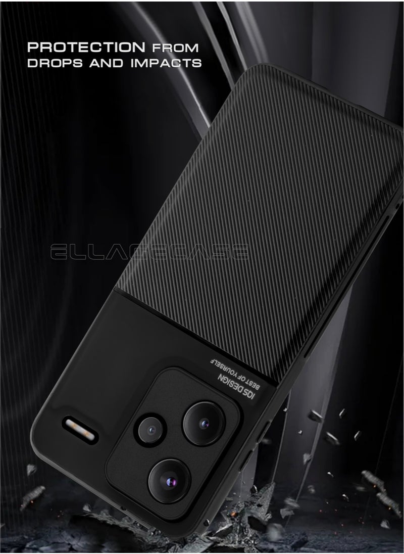 ELLAGECASE Premium Ultra-Thin Case for Xiaomi Redmi Note 13 Pro Plus 5G, Hidden Metal Plate, Slim Design, Easy to Hold, and Enhanced Camera Protection  - Image 2